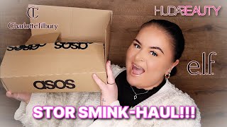 STOR SMINKHAUL FRÅN ASOS CHARLOTTE TILBURY ELF HUDA BEAUTY MM [upl. by Karlyn904]