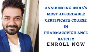 Announcement for Certificate course in Pharmacovigilance Batch 2 [upl. by Naihtniroc]