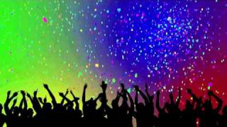 Party Crowd Silhouettes amp Confetti Looping Background [upl. by Iolenta844]