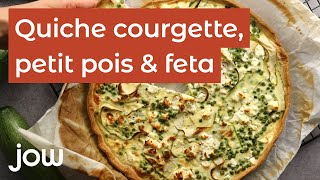 Recette de la quiche courgette petits pois amp feta [upl. by Nosreme]