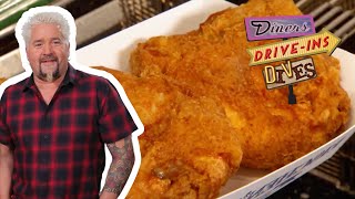 Guy Fieri Eats Fried Chicken Viewers Begged Him to Try  Diners DriveIns and Dives  Food Network [upl. by Onilecram693]