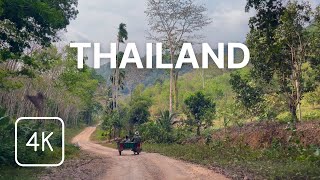 Driving Through an Unpaved Mountain Road with Heavy Road Noise  Surat Thani 🇹🇭 [upl. by Enelrats]