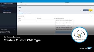 Create a Custom CMS Component Type  SAP Commerce Cloud  SAP Micro Learning [upl. by Eimareg]