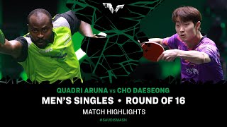 Quadri Aruna vs Cho Daeseong  MS R16  Saudi Smash 2024 [upl. by Bianchi]