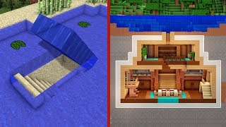 Minecraft How to Build An Underwater Secret Base Tutorial 2  Hidden House [upl. by Solitta]