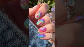 Summer nails Tie Dye Whirl summernails [upl. by Eyllib140]