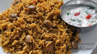 Mushroom Biryani Recipe Mushroom Pulao Lunch Box Recipe [upl. by Sellma]