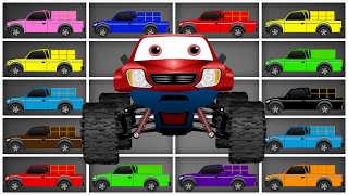 Learn Colors with Monster Truck  Learning Color Names for Kids and Toddlers [upl. by Vladamar]