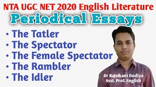 IMP Facts of Periodical Essays  History of English Literature  18th Century Essay  NTA NET 2020 [upl. by Belier]