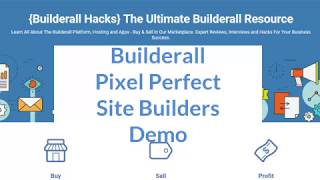 Builderall Website Builder  Pixel Perfect Demo  Drag and Drop Site Builder [upl. by Eeltrebor]