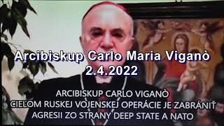 Arcibiskup Carlo Maria Vigano Nyní je čas jednat  LP 20220402 [upl. by Blaze]