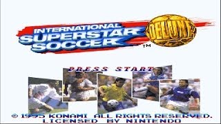 1995 International SuperStar Soccer DELUXE Intro SNES [upl. by Irehc]