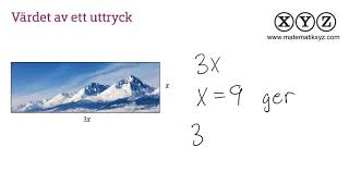 X 21 Algebraiska uttryck [upl. by Kancler166]