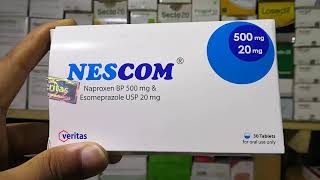 Nescom  Nescom tablet bangla  Pain killer tablet  Naproxen 500  Naproxen plus 50020 bangla [upl. by Nyladnohr969]