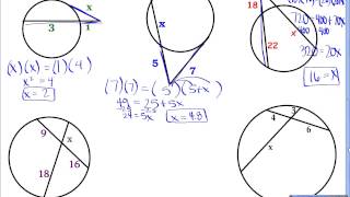 Geometry  106 Find Segment Lengths in Circles [upl. by Denae]