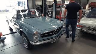 Behind The Scenes  Photoshoot with MercedesBenz 280SL W113 Pagoda in Horizon Blue [upl. by Kcirdderf520]