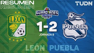 Resumen y goles  León 12 Puebla  Torneo Guard1anes 2021 Liga MX  J9  TUDN [upl. by Ellehcor]