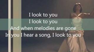 Whitney Houston I Look To You Lyricswmv [upl. by Ecneralc]