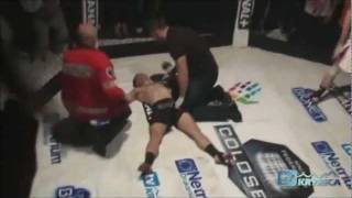 MMA  Head kick knockout Maciej Sikoński vs Roualdas Siadinis [upl. by Elacsap]