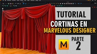 Tutorial cortinas en Marvelous Designer  Parte 2 [upl. by Eeluj]