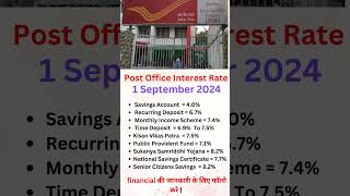 Post office interest rate 2034 sbimutualfund postofficescheme [upl. by Fletch]