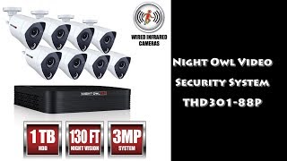 Night Owl  3MP HD Wired Infrared Cameras amp DVR Home Security System THD30188P  Review [upl. by Tollmann]