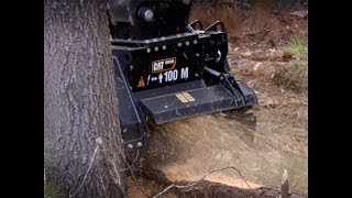 Cat® Mini Excavator Mulcher Overview [upl. by Yxor842]