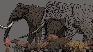 Extinct North America South America and Europe Herbivorous Size ComparisonAnimated [upl. by Leod]