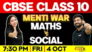 CBSE 10 MENTI WAR  MATHS VS SOCIAL SCIENCE  EXAM WINNER CBSE 10 [upl. by Schrader264]