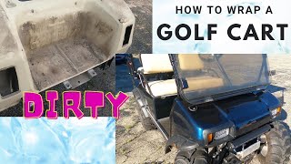 How to Wrap a Golf Cart in Indigo Blue with embossing vinylwrap wrapping vinyl [upl. by Leonardi]