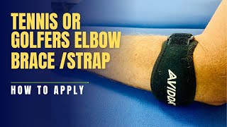 Fitting a Tennis Elbow and Golfers Elbow Support Strap or Brace [upl. by Kehoe819]