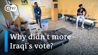 Iraqi election marred by record low voter turnout of 41  DW News [upl. by Aihtnys]