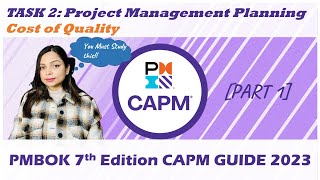 CAPM Tutorial  Project Management Planning  Quality Processes and Cost of Quality [upl. by Kalk360]