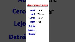 Los Adverbios de Lugar en Inglés Aprender inglés shorts [upl. by Hallvard]