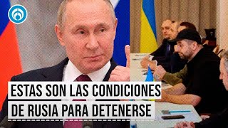 Rusia vs Ucrania Inician negociaciones ¿lograron acuerdo¿Qué condiciones pone Putin [upl. by Yaresed234]