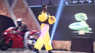 Wiyaala Arrives on Stage on Motorbike [upl. by Tingley]