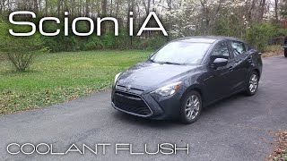 2016 Scion iA  DIY Coolant Flush [upl. by Arobed335]