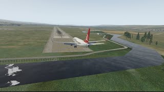 Turkish Airlines B737800 landing at ClujNapoca on XPlane 11  REPLAY aviation romania turkish [upl. by Otokam]