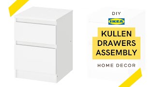 Ikea Kullen 2 Drawers Assembly I Ikea Kullen Assembly I Ikea Kullen 2 Drawer I Ikea Bedside Table I [upl. by Reibaj287]