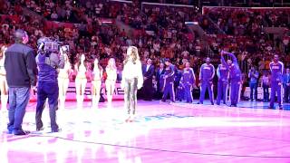 Melody Thornton performs The National Anthem [upl. by Hildagard]