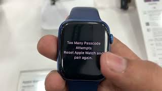 How to Reset Apple Watch ⌚️ Too Many Passcode attempts Reset Apple Watch and pair again 2022 [upl. by Celina839]