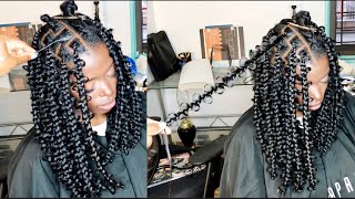 DETAILED PARTING TUTORIAL WHILE DOING BUTTERFLY BRAIDS AKA JUNGLE BRAIDS [upl. by Gizela630]