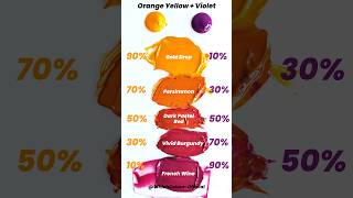 Orange Yellow  Violet Color recipes 🎨 colormixing asmr guessthecolor satisfying mixedcolors [upl. by Philo]