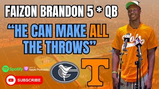 Faizon Brandons Head Coach compare new UT QB commit to Vols legend on RKW [upl. by Ellennoj15]