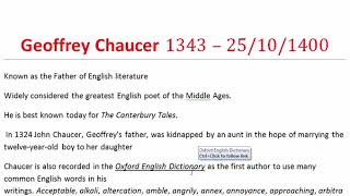 Chaucerian Age Part1  Geoffrey Chaucer  Middle Age  History of English literature [upl. by Ronnie]