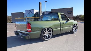 How Bad do 24s Rub on a lowered Silverado [upl. by Frager]