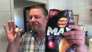 Marks Remarks Walkers Max Texan BBQ Flavour Crisp Review W Pizza Hit ProMotion [upl. by Ainuj]