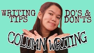 JOURNOVLOG 3  LETS TALK ABOUT COLUMN WRITING  RMBVLOGS [upl. by Leva]