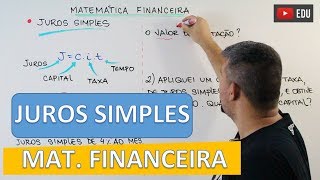 Juros Simples  Matemática Financeira 2 [upl. by Nawak]