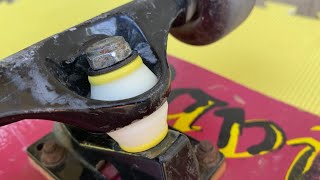 Demonstration on how to install BONES BUSHINGS in a skateboard [upl. by Schweiker]